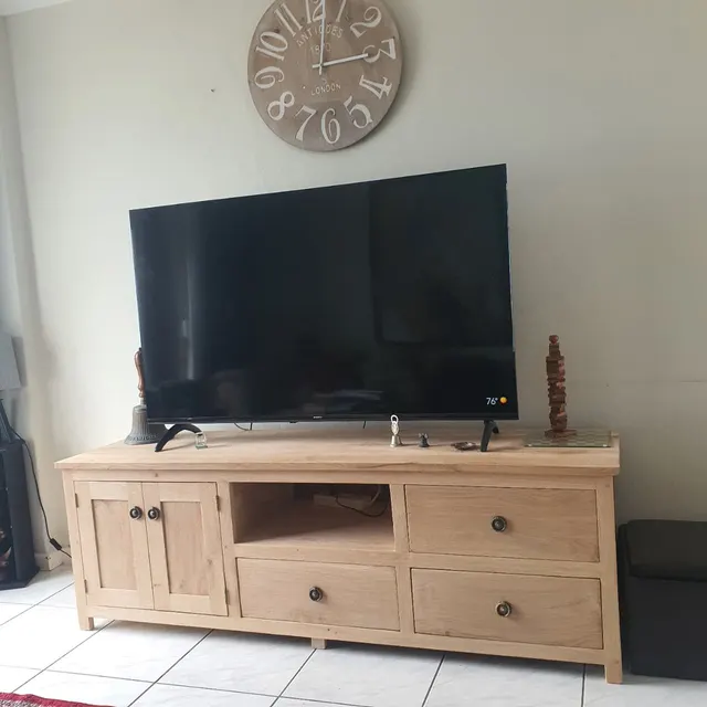 TV stand, installed